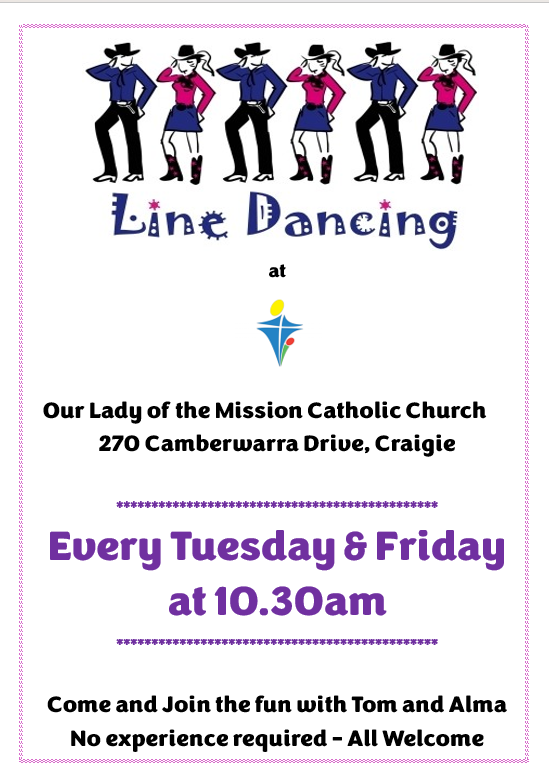 Line dancing group flyer